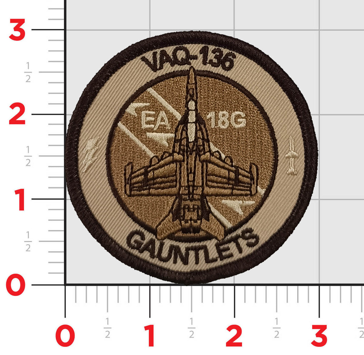 米海軍 VAQ-136 Gauntlets パッチセット VAQ-136 Glizzy Gauntlets Patch | Electronic Attack Squadron 136