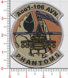 Official US Army A Co 1-106 AVN Phantoms Patches