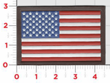 Hand Painted Leather American Flag Patch