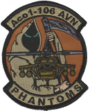 Official US Army A Co 1-106 AVN Phantoms Patches