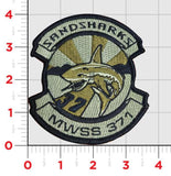 Officially Licensed USMC MWSS-371 Sandsharks Patch