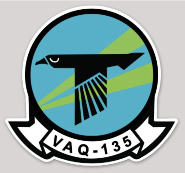 Buy VAQ-135 Black Ravens Sticker Patch | MarinePatches.com