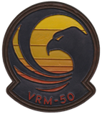 Officially Licensed US Navy VRM-50 Sunhawks Leather Patches