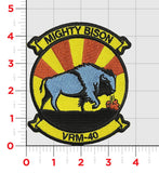Officially Licensed US Navy VRM-40 Mighty Bison Squadron Patches
