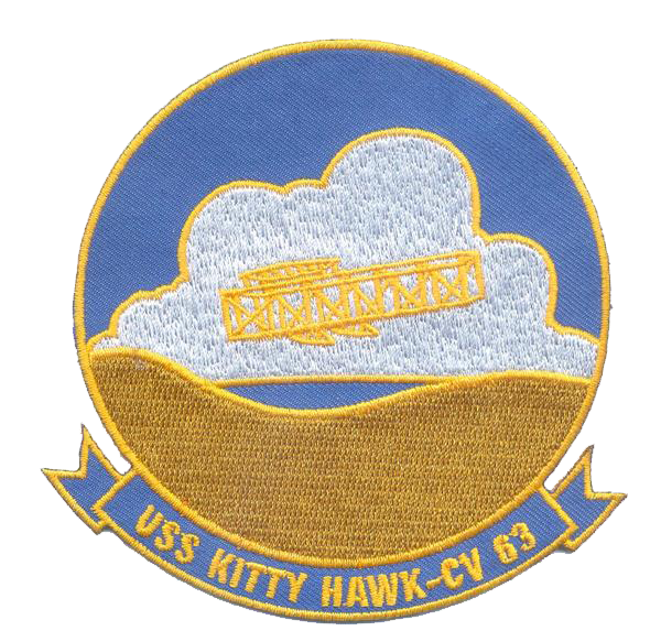 No.1158 ☆横振り刺繍パッチ☆ USS KITTY HAWK CV-63 Buy USS Kitty Hawk CV-63 Patch | MarinePatches.com