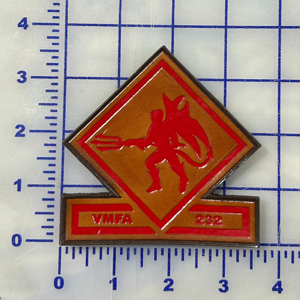 Officially Licensed VMFA-232 Red Devils Leather Chest Patch