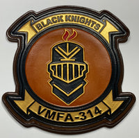 Officially Licensed USMC VMFA-314 Black Knights Leather Patches