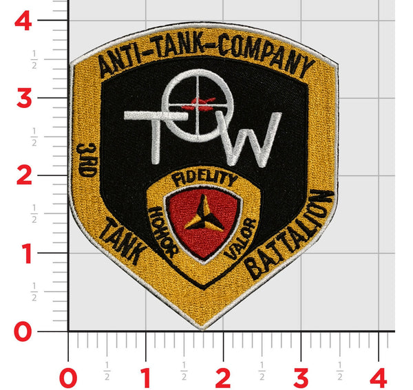 Officially Licensed USMC 3rd Marines 3rd Tank Bn Anti-Tank Company Patch