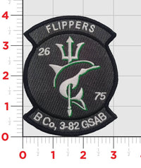 Official US Army B Co 3-82 GSAB Flippers PANTRO Patch