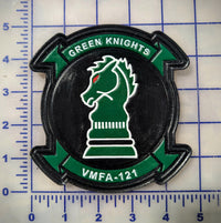 Officially Licensed USMC VMFA-121 Green Knights Leather Patches