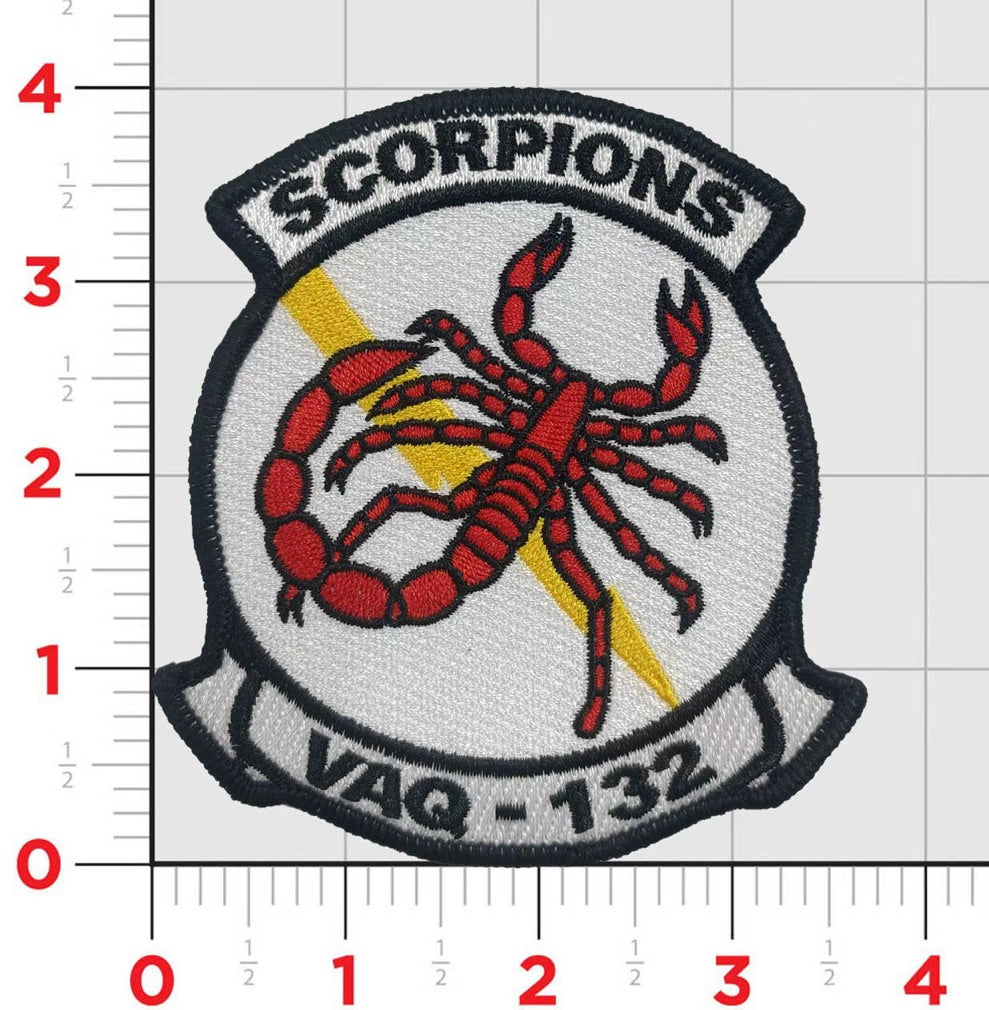 Officially Licensed US Navy VAQ-132 Scorpions Squadron Patch