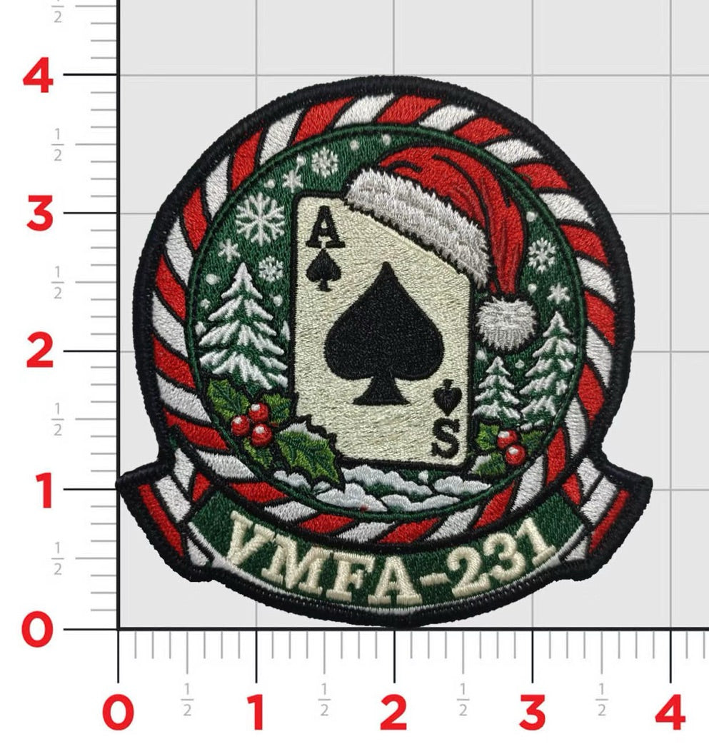 Official VMFA-231 Ace of Spades Holiday Patch Collection