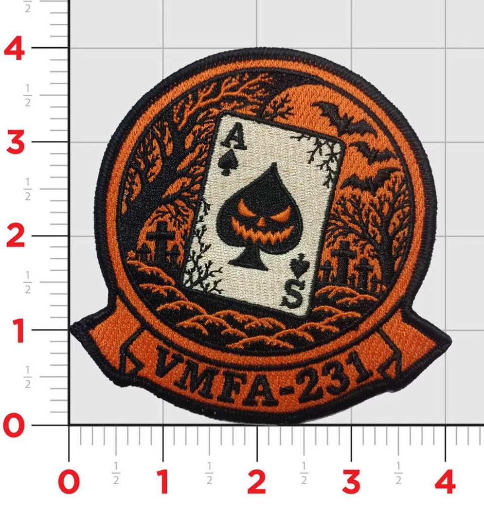 Official VMFA-231 Ace of Spades Holiday Patch Collection