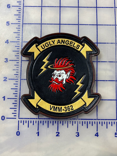Officially Licensed USMC VMM-362 Ugly Angels Leather Patches