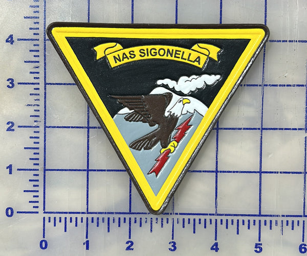 Officially Licensed US Navy Naval Air Station Sigonella Leather Patch