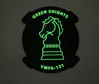 Officially Licensed USMC VMFA-121 Green Knights Squadron PVC GITD Patch