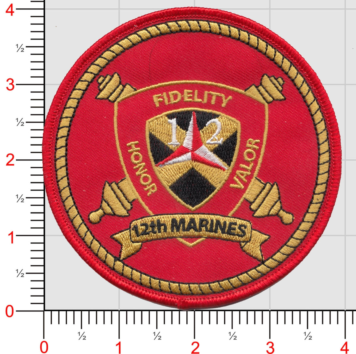 Officially Licensed USMC 12th Marines Patch