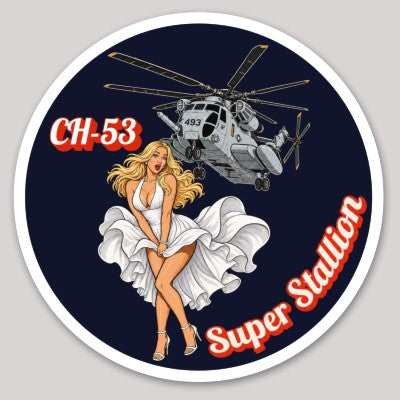 Official USMC Patches CH-53 Super Stallion Sydney Pin Up Girl Patch