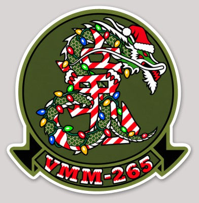 Official VMM-265 Dragons Christmas Sticker