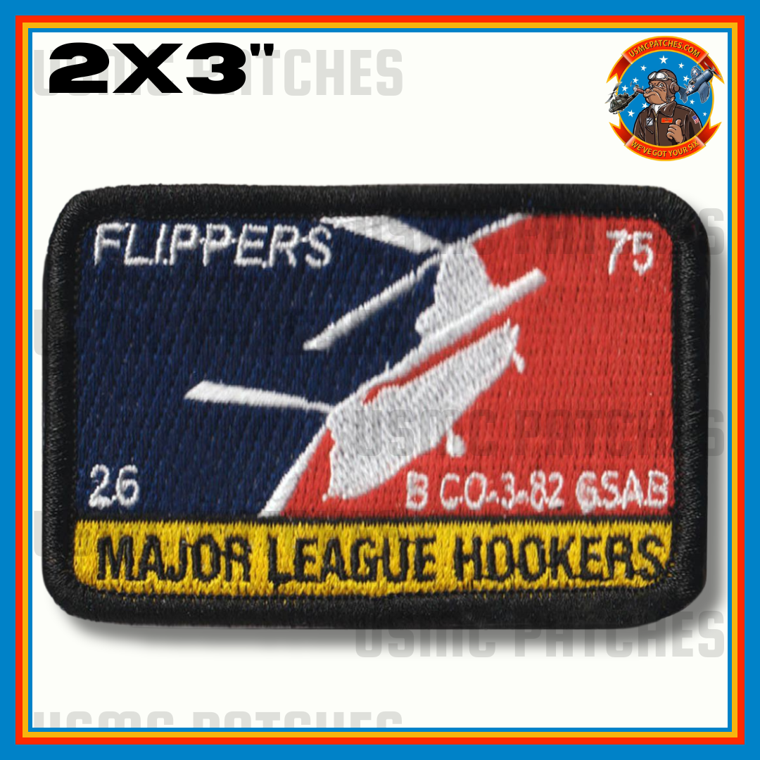 Official Major League Hookers B Co 3-82 GSAB Flippers Patch