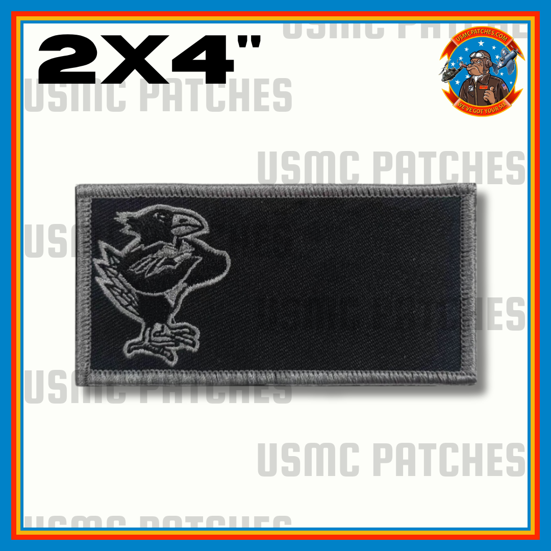 Officially Licensed US Navy VT-2 Doerbirds Squadron Patch and Name Tags (Black and Silver)