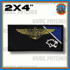 Standard Pilot Wings Name Tag (Black and Blue)