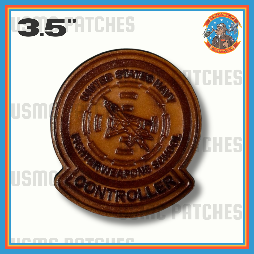 Officially Licensed US Navy Fighter Weapons School Top Gun Controller Leather Patch