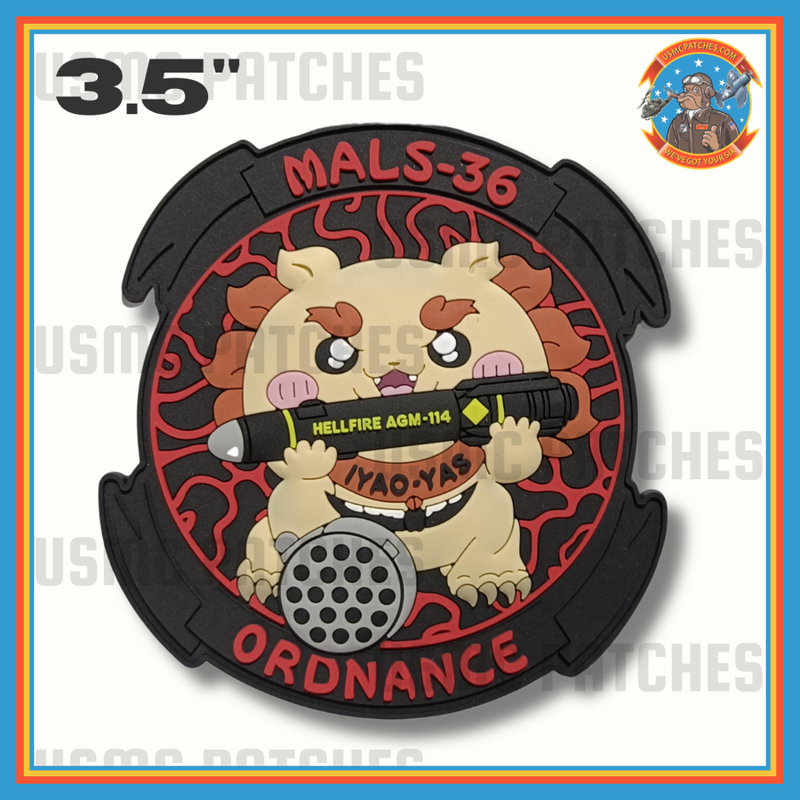 Official MALS-36 Ordnance AGM-114 Hellfire PVC Patch