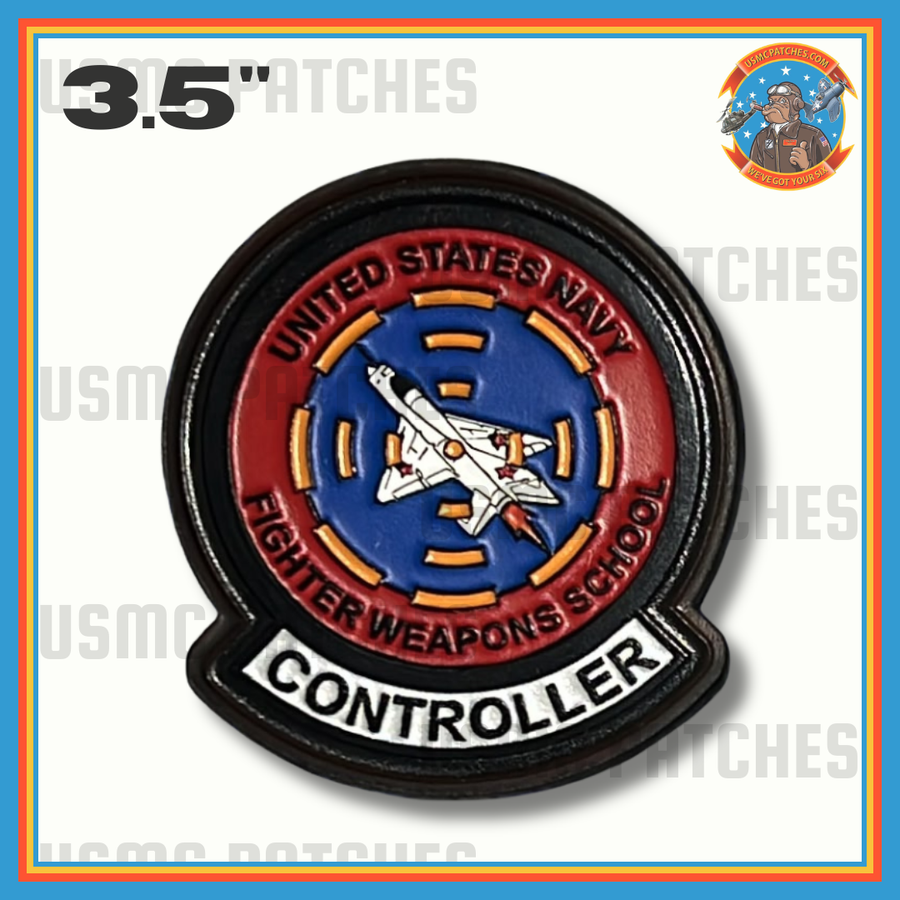 Officially Licensed US Navy Fighter Weapons School Top Gun Controller Leather Patch