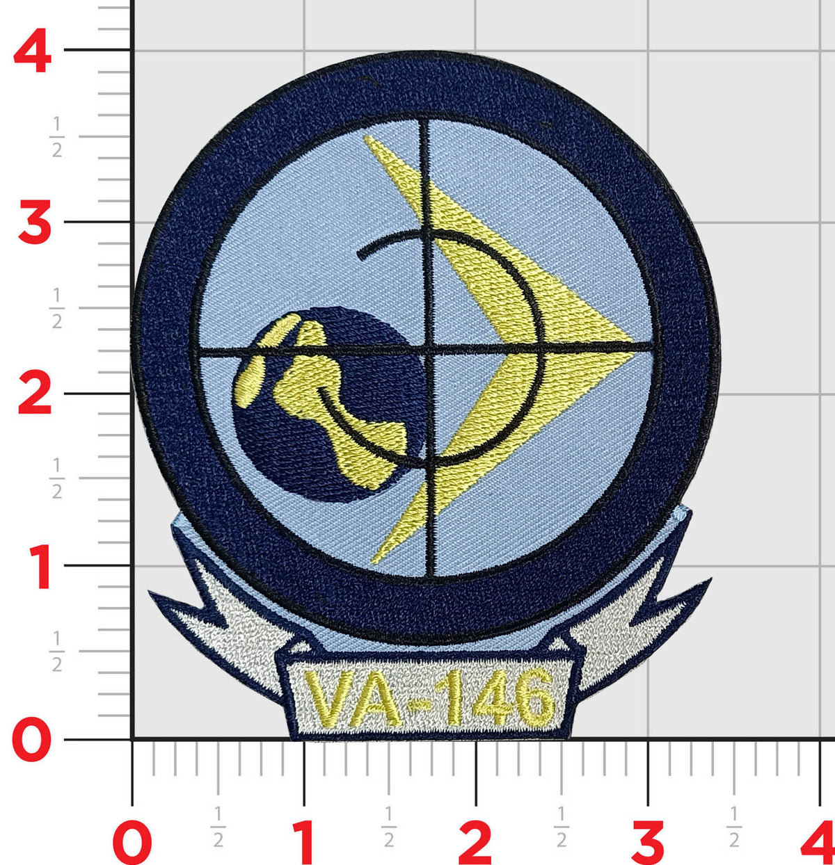 Officially Licensed US Navy VA-146/ VFA-146 Blue Diamonds Throwback Squadron Patch