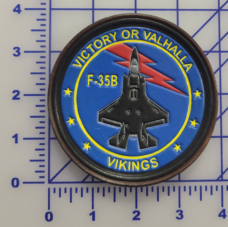 Official VMFA-225 Vikings F-35 Leather Shoulder Patch