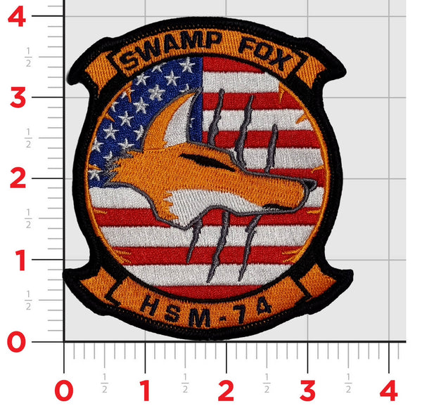 Official HSM-74 Swamp Fox US Flag Patch