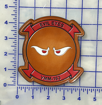 Officially Licensed USMC VMM-163 Evil Eyes Leather Patches