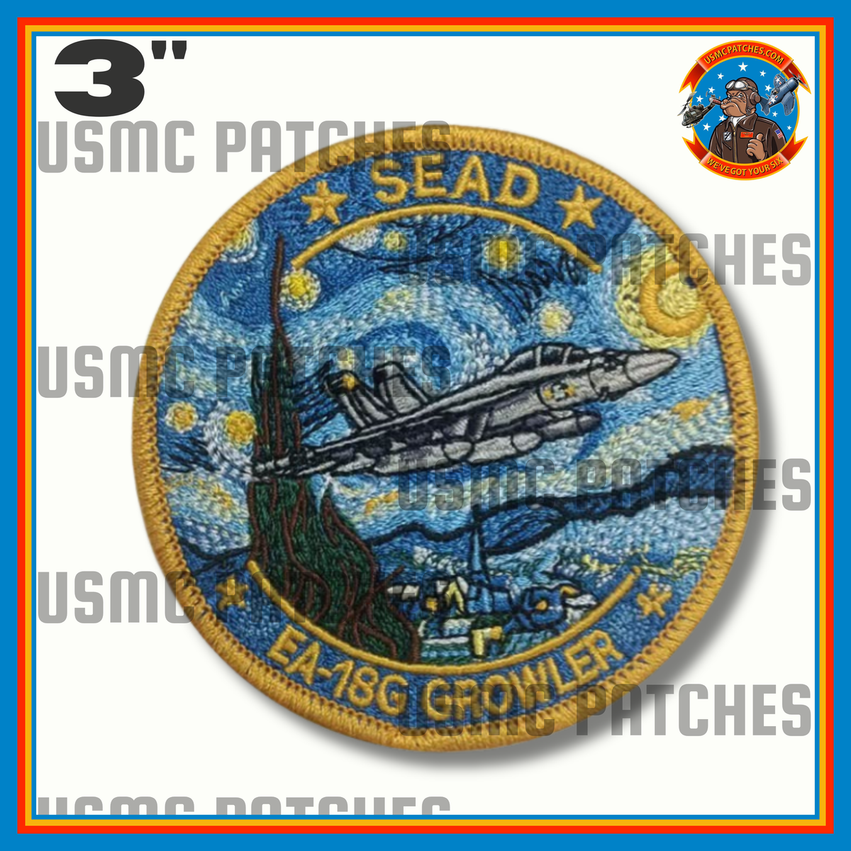 Official EA-18G Growler SEAD Starry Night Shoulder Patch