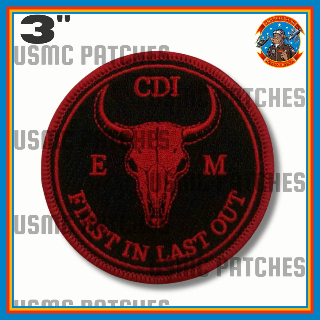 VMM-261 Raging Bulls CDQAR Flightline Qual First In Last Out Shoulder Patch