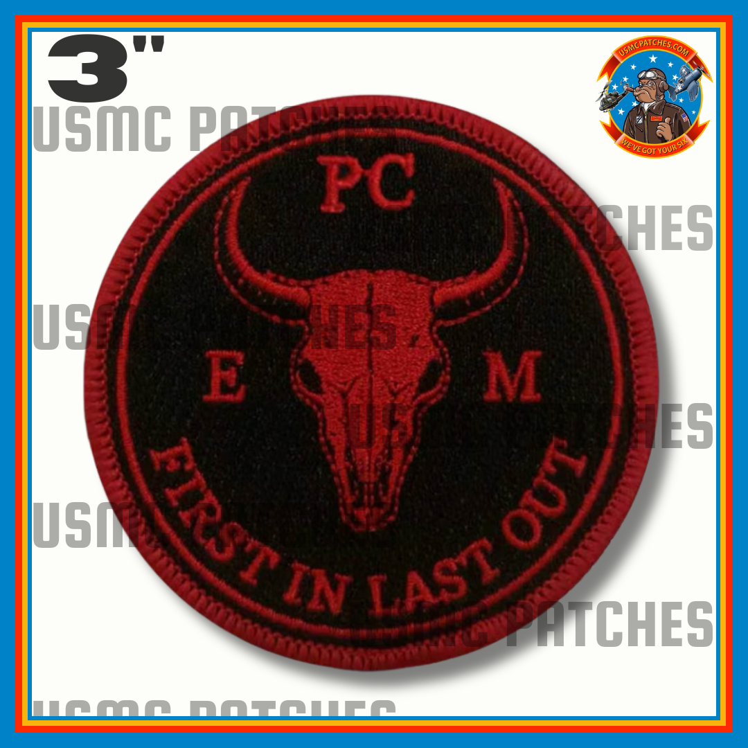 VMM-261 Raging Bulls CDQAR Flightline Qual First In Last Out Shoulder Patch