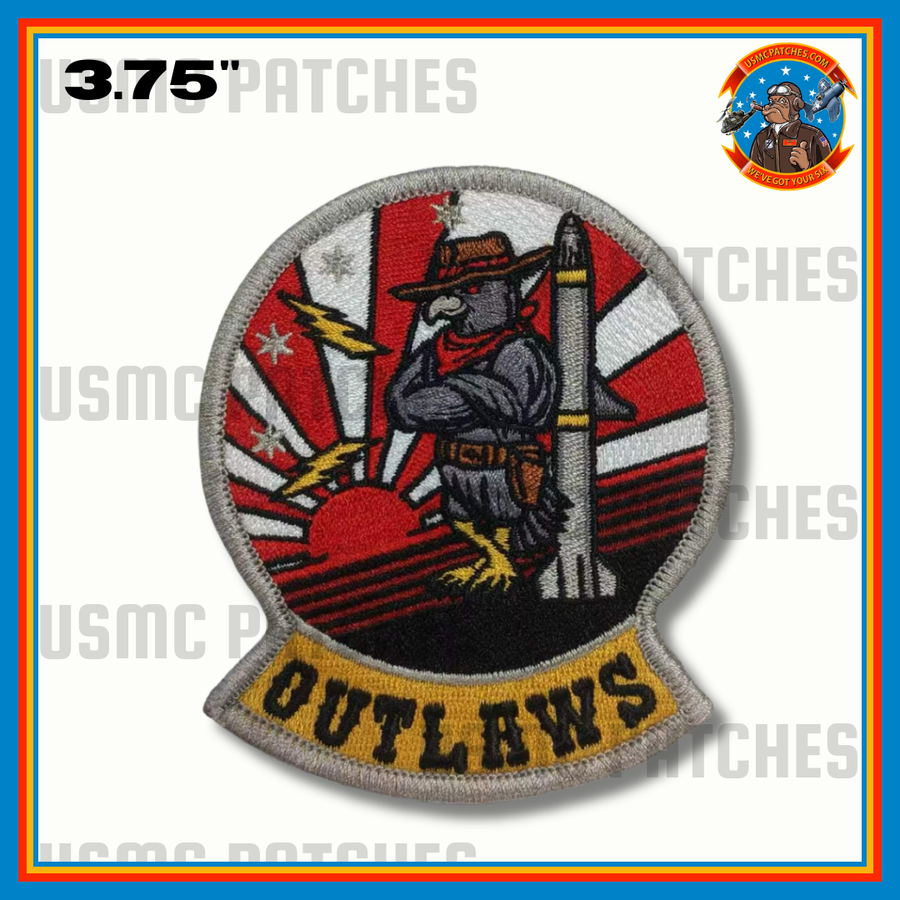 Official VAQ-141 Shadowhawks Outlaw Shoulder Patch