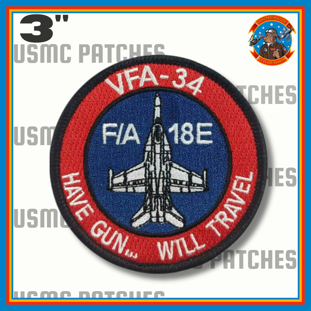 Official VFA-34 Blue Blasters F/A-18E Super Hornet Shoulder Patch
