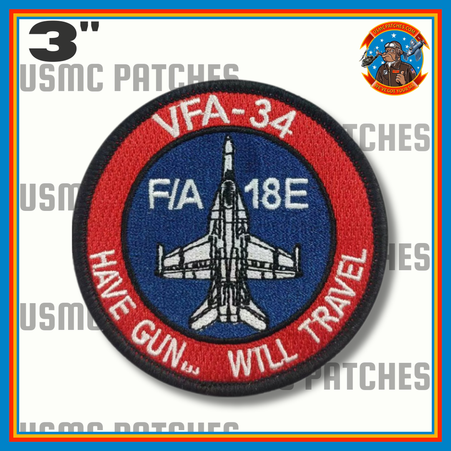 Official VFA-34 Blue Blasters F/A-18E Super Hornet Shoulder Patch