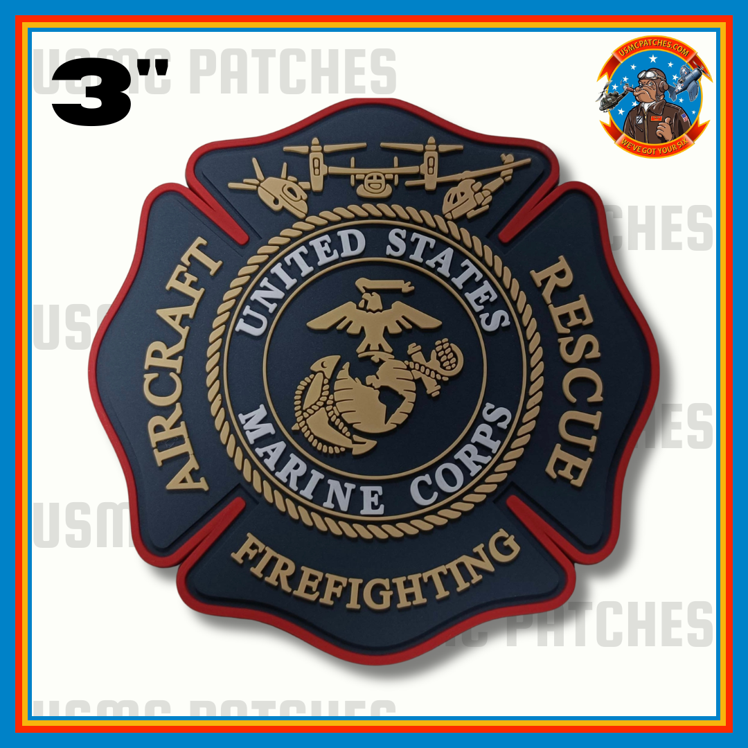 Officially Licensed USMC Aircraft Rescue and Firefighting Patches