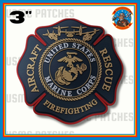 Officially Licensed USMC Aircraft Rescue and Firefighting Patches