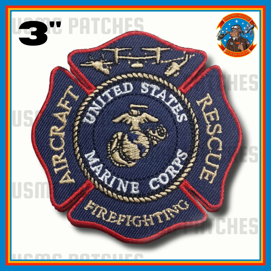 Officially Licensed USMC Aircraft Rescue and Firefighting Patches