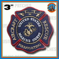 Officially Licensed USMC Aircraft Rescue and Firefighting Patches