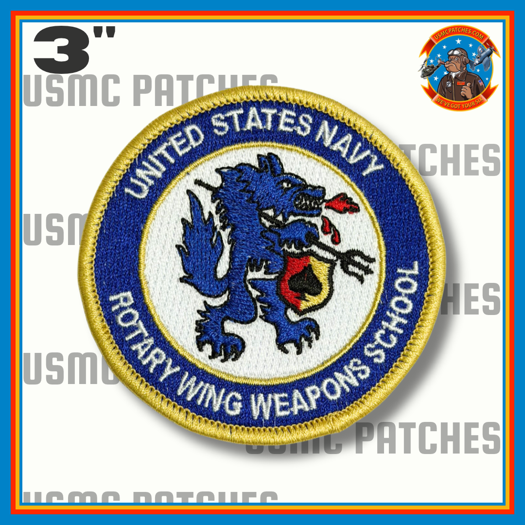 Official HAL-3 Seawolf Rotary Wing Weapons School Patch
