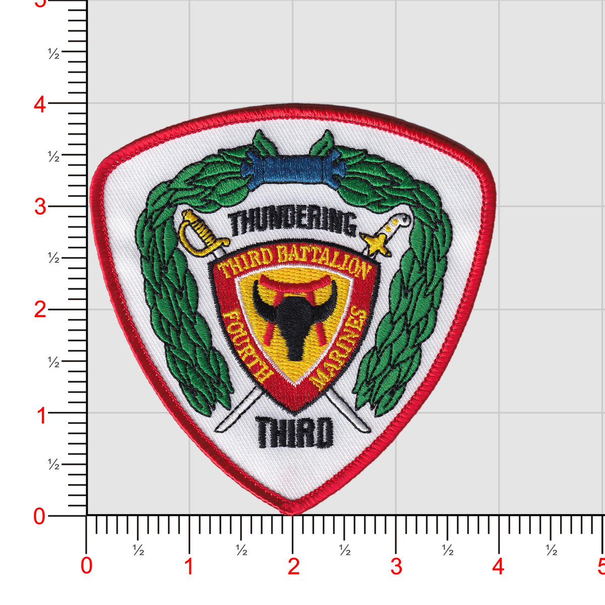 Officially Licensed USMC 3rd Battalion 4th Marines Thundering Third Patches