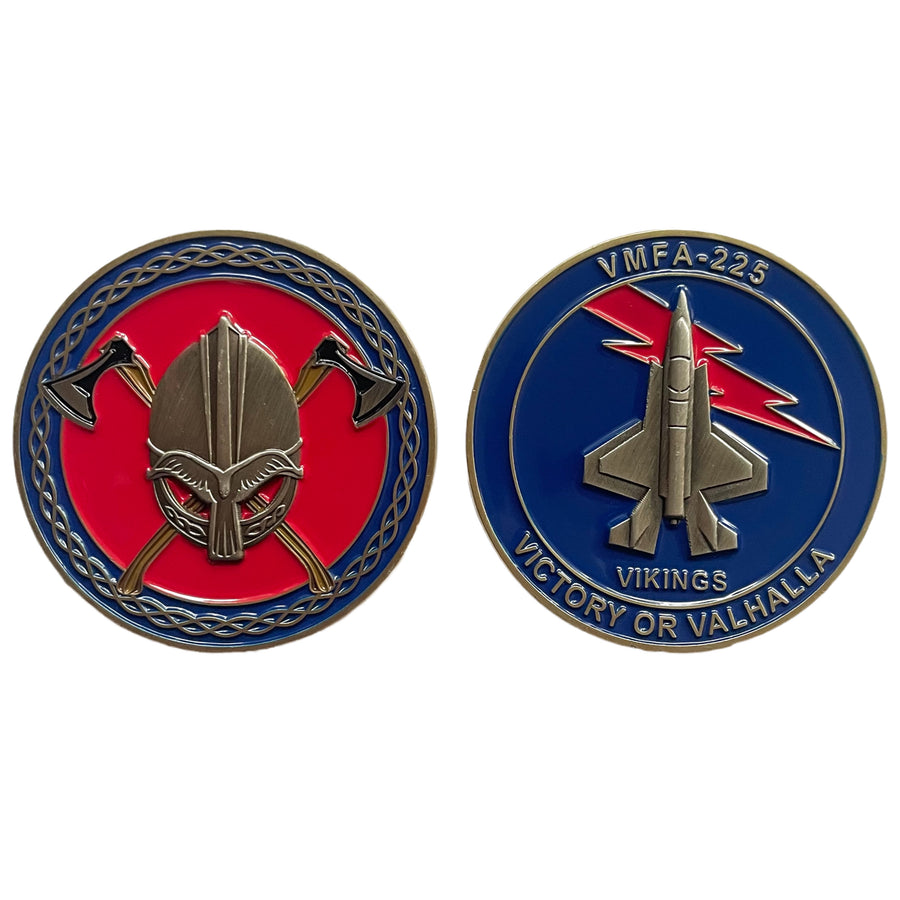 Officially licensed USMC VMFA-225 Vikings Coins