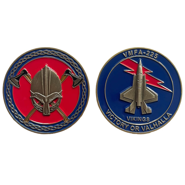 Officially licensed USMC VMFA-225 Vikings Coins