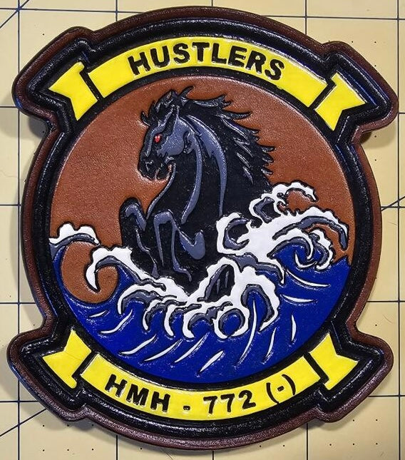 Officially Licensed HMH-772 Hustlers Leather Patches – MarinePatches ...