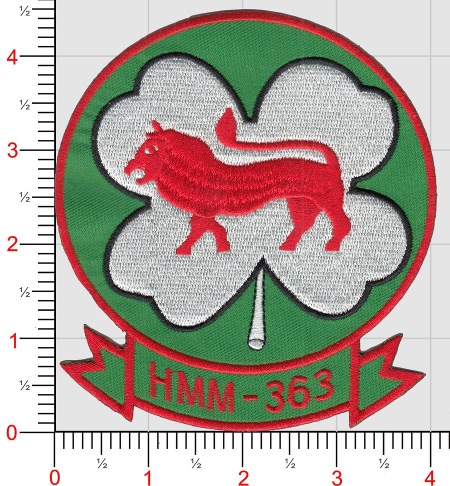 Officially Licensed USMC HMM-363 Lucky Red Lions Patch