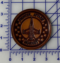 Official VMFA-312 Checkerboards F-18C Hornet Leather Shoulder Patch